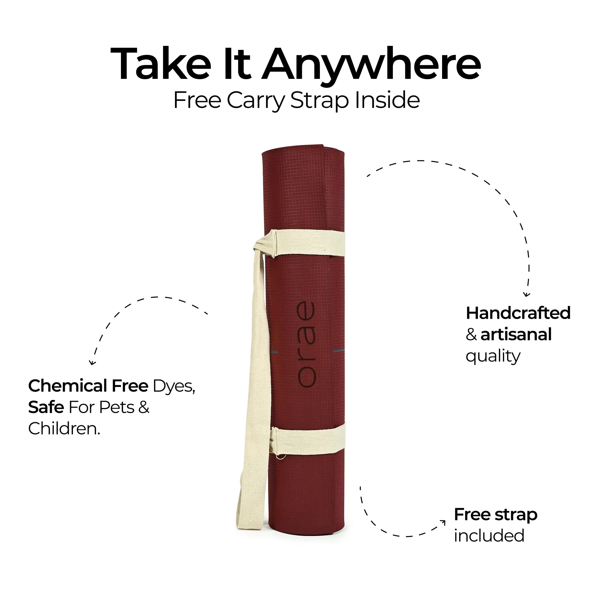 Tuscany Rise Rectangle Yoga Mat #color_tuscany#shape_rise-rectangle